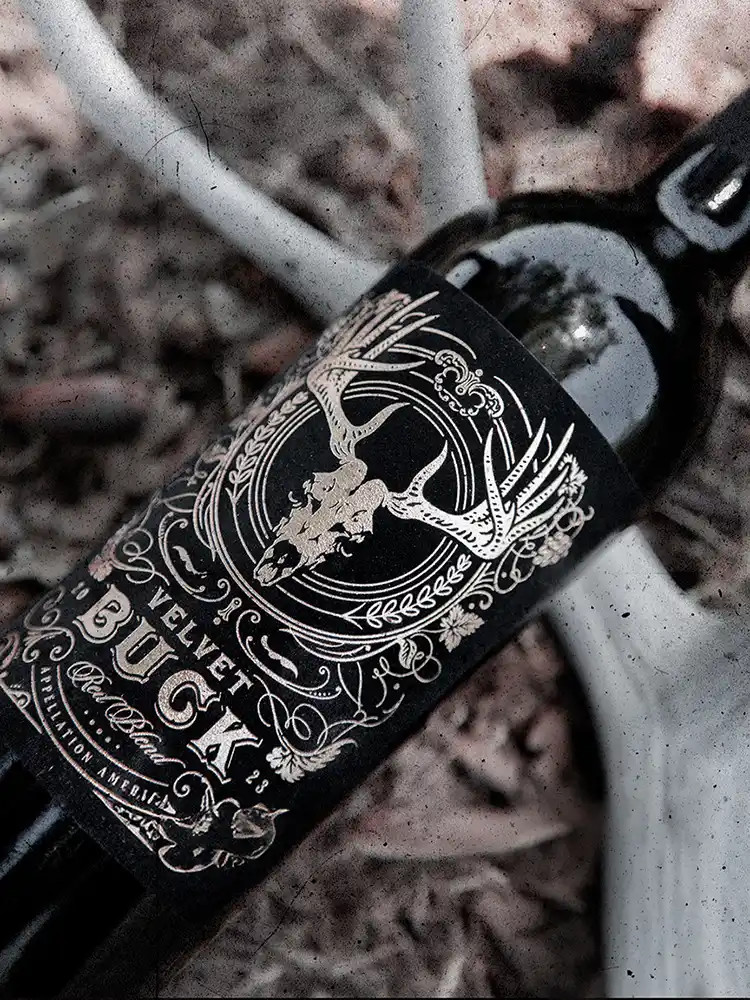 Velvet Buck Vineyards Wine Bottle